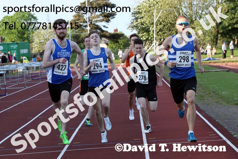 Jimmy Hedley 800 metres at Monkton, Jarrow, Wed., May 24th Photo: David T. Hewitson/Sports for All Pics
